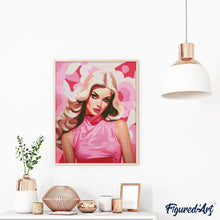 Laden Sie das Bild in den Galerie-Viewer, Diamond Painting - Blonde Diva in Pink