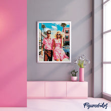 Laden Sie das Bild in den Galerie-Viewer, Diamond Painting - Rosa Liebesduo