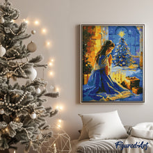 Laden Sie das Bild in den Galerie-Viewer, Diamond Painting - Weihnachtsabendgebet – 40 x 50 cm auf Keilrahmen gespannt