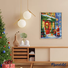Laden Sie das Bild in den Galerie-Viewer, Diamond Painting - Gruß vom Weihnachtsmann – 40 x 50 cm auf Keilrahmen gespannt