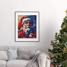 Laden Sie das Bild in den Galerie-Viewer, Diamond Painting - Polygon-Weihnachtsmann – 40 x 50 cm auf Keilrahmen gespannt