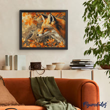 Laden Sie das Bild in den Galerie-Viewer, Diamond Painting - Fuchs und Vogel im Herbst