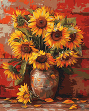 Laden Sie das Bild in den Galerie-Viewer, Diamond Painting - Herbst-Sonnenblumen-Vase
