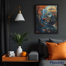 Laden Sie das Bild in den Galerie-Viewer, Diamond Painting - Herbsthütte am Wasserfall