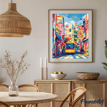 Laden Sie das Bild in den Galerie-Viewer, Diamond Painting - Tokio Stadtbus – 40 x 50 cm auf Keilrahmen gespannt