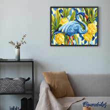Laden Sie das Bild in den Galerie-Viewer, Diamond Painting - Blauer Flamingo