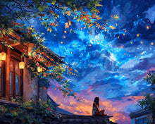 Laden Sie das Bild in den Galerie-Viewer, Diamond Painting - Laternennachthimmel