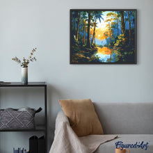 Laden Sie das Bild in den Galerie-Viewer, Diamond Painting - Regenwaldsee