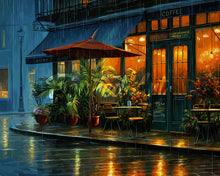 Laden Sie das Bild in den Galerie-Viewer, Diamond Painting - Kaffeeecke im Regen