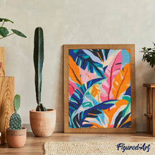 Laden Sie das Bild in den Galerie-Viewer, Diamond Painting - Bunte Bananenblätter