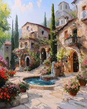 Laden Sie das Bild in den Galerie-Viewer, Diamond Painting - Mediterrane Villa
