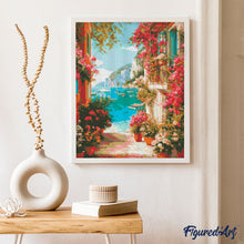 Laden Sie das Bild in den Galerie-Viewer, Diamond Painting - Blick auf die Italienische Riviera
