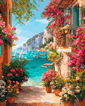 Laden Sie das Bild in den Galerie-Viewer, Diamond Painting - Blick auf die Italienische Riviera