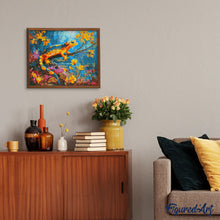 Laden Sie das Bild in den Galerie-Viewer, Diamond Painting - Goldener Salamander