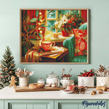 Laden Sie das Bild in den Galerie-Viewer, Diamond Painting - Festliche Kaffee-Ecke