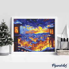 Laden Sie das Bild in den Galerie-Viewer, Diamond Painting - Leuchtende Winternacht