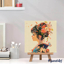 Laden Sie das Bild in den Galerie-Viewer, Mini Diamond Painting 25 x 25 cm - Japanischer Duft der Liebe