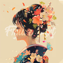 Laden Sie das Bild in den Galerie-Viewer, Mini Diamond Painting 25 x 25 cm - Japanischer Duft der Liebe