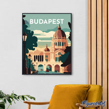 Laden Sie das Bild in den Galerie-Viewer, Reiseplakat Budapest