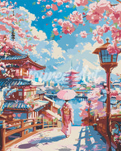 Laden Sie das Bild in den Galerie-Viewer, Malen nach Zahlen Figured'Art – Sakura-Straße in Kyoto