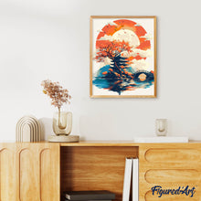 Laden Sie das Bild in den Galerie-Viewer, Pagode unter der aufgehenden Sonne
