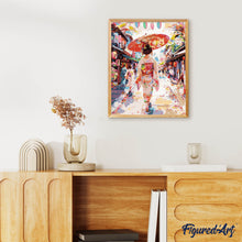 Laden Sie das Bild in den Galerie-Viewer, Yukata-Mädchen auf der Feststraße