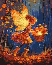 Laden Sie das Bild in den Galerie-Viewer, Malen nach Zahlen Figured'Art – Die Blättersammler-Fee