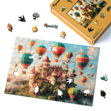 Laden Sie das Bild in den Galerie-Viewer, Holzpuzzle Erwachsene - Schloss mit Heißluftballons
