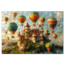 Laden Sie das Bild in den Galerie-Viewer, Holzpuzzle Erwachsene - Schloss mit Heißluftballons