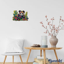 Laden Sie das Bild in den Galerie-Viewer, Holzpuzzle Erwachsene - Blumiger Panda