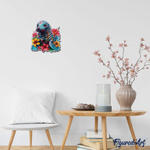 Laden Sie das Bild in den Galerie-Viewer, Holzpuzzle Erwachsene - Seehund und Blumen