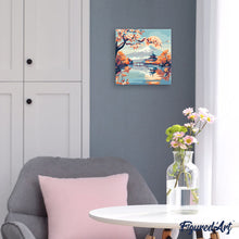 Laden Sie das Bild in den Galerie-Viewer, Mini Malen nach Zahlen mit Rahmen - See und Mount Fuji