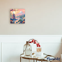 Laden Sie das Bild in den Galerie-Viewer, Mini Malen nach Zahlen mit Rahmen - Pagode und Mount Fuji