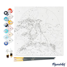 Laden Sie das Bild in den Galerie-Viewer, Mini Malen nach Zahlen mit Rahmen - Samurai bei Sonnenuntergang