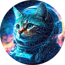 Laden Sie das Bild in den Galerie-Viewer, 2D Holzpuzzle – Astronautenkatze