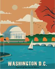 Laden Sie das Bild in den Galerie-Viewer, Malen nach Zahlen Figured'Art – Reiseposter Washington D.C