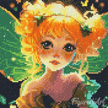 Laden Sie das Bild in den Galerie-Viewer, Mini Diamond Painting 25 x 25 cm - Hübsche Kleine Fee