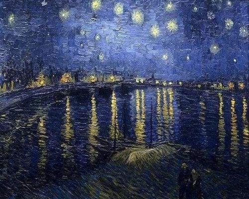 Kreuzstich – Sternennacht über der Rhone – Van Gogh