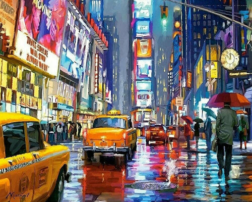 Diamond Painting – Times Square bei Nacht