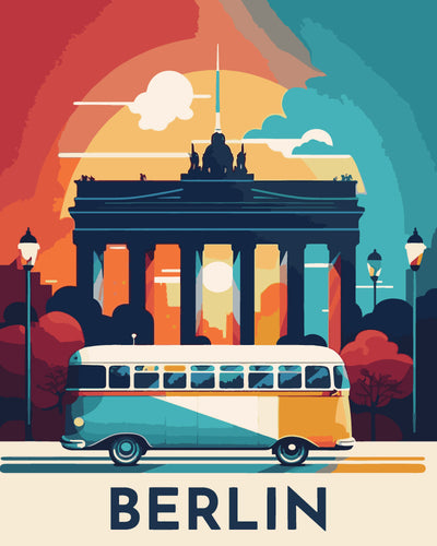 Malen nach Zahlen – Reiseplakat Berlin