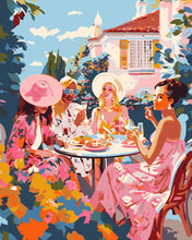Laden Sie das Bild in den Galerie-Viewer, Malen nach Zahlen Figured&#39;Art – Rosa Gartenparty der Divas