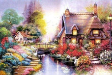 Laden Sie das Bild in den Galerie-Viewer, Diamond Painting, Haus und Fluss
