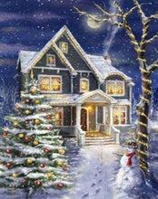 Laden Sie das Bild in den Galerie-Viewer, Diamond Painting, Haus für Weihnachten dekoriert