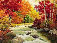 Laden Sie das Bild in den Galerie-Viewer, Diamond Painting, Fluss im Herbst