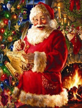 Laden Sie das Bild in den Galerie-Viewer, Diamond Painting, Weihnachtsmann und die Geschenkliste