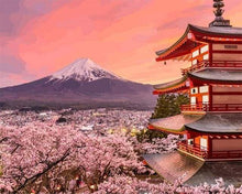 Laden Sie das Bild in den Galerie-Viewer, Malen nach Zahlen fŸr Erwachsene |ÊMount Fuji und Kirschblüten im Frühjahr | Figured'Art
