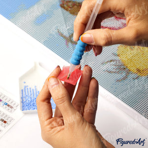 Diamond Painting - Reiseposter Honolulu – 40 x 50 cm auf Keilrahmen gespannt