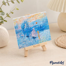 Laden Sie das Bild in den Galerie-Viewer, 3D Relief Malset - Impression, Sonnenaufgang, Monet