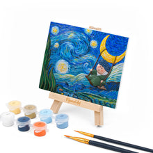 Laden Sie das Bild in den Galerie-Viewer, 3D Relief Malset - Der kleine Träumer in der Sternennacht