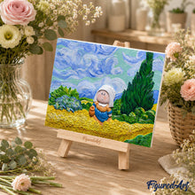 Laden Sie das Bild in den Galerie-Viewer, 3D Relief Malset - Die Wanderin im Weizenfeld